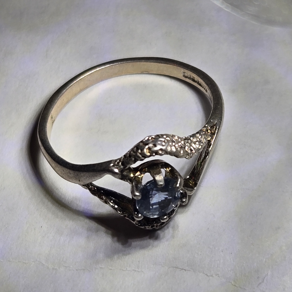 Sapphire Swirl Ring